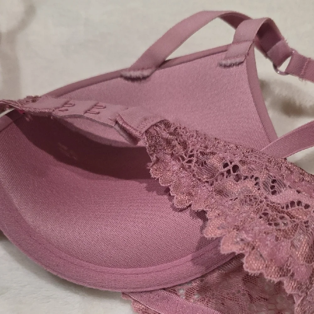La SENZA Lace Trimmed Bra in Dusty Pink - Picture 4 of 7